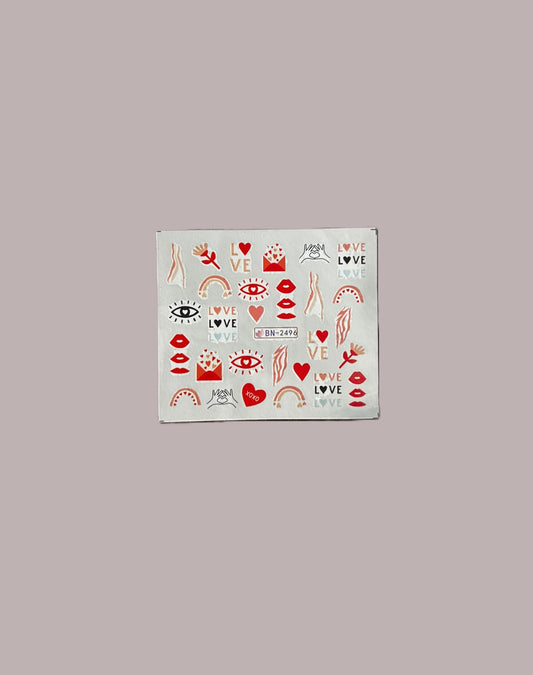 Sticker Blushing Hearts